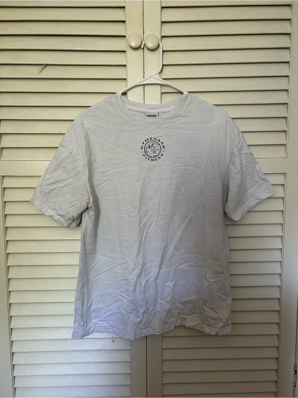 Gymshark White Logo Crewneck T-Shirt